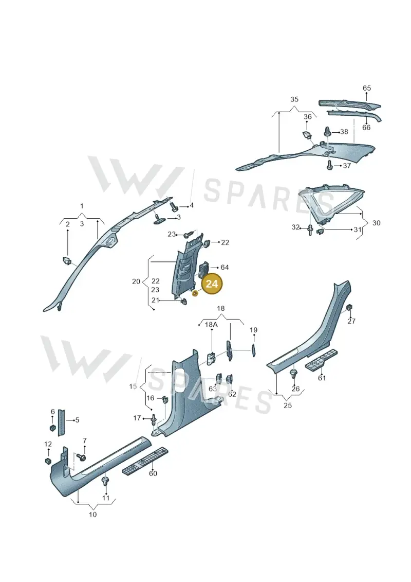 N90367503 — Audi A8L qu. 3.0 TDI (2009-2014) diagram 696867650, position 24
