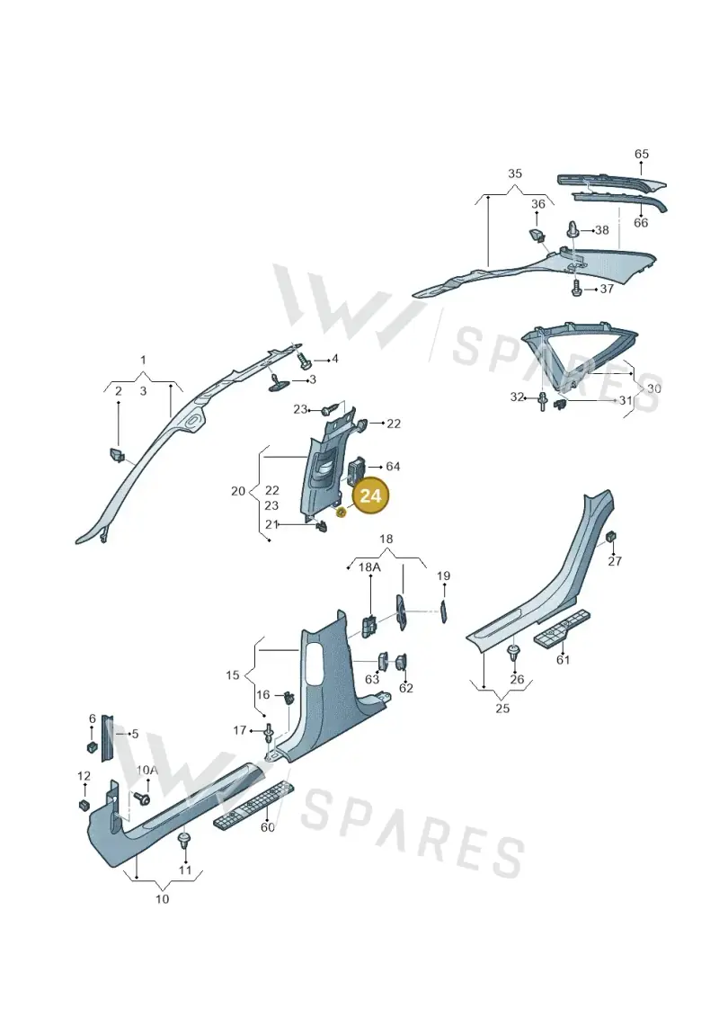 N90367503 — Audi A8 (2013-2018) diagram 771867650, position 24