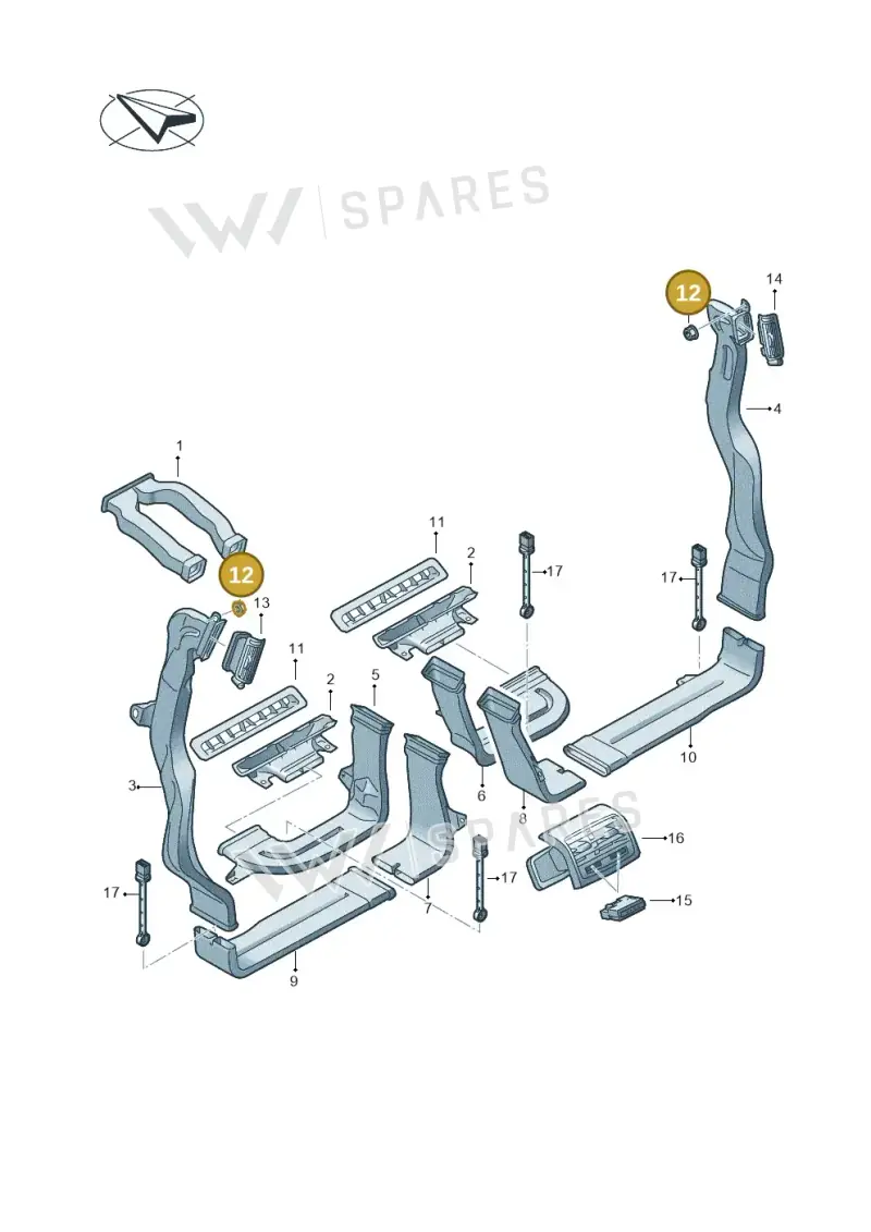 N90367503 — Audi A8 (2017-2025) diagram 838819200, position 12