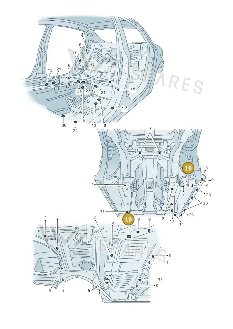 N90402801 — Volkswagen Phaeton 4motion (2010-2016) diagram 258803360, position 19