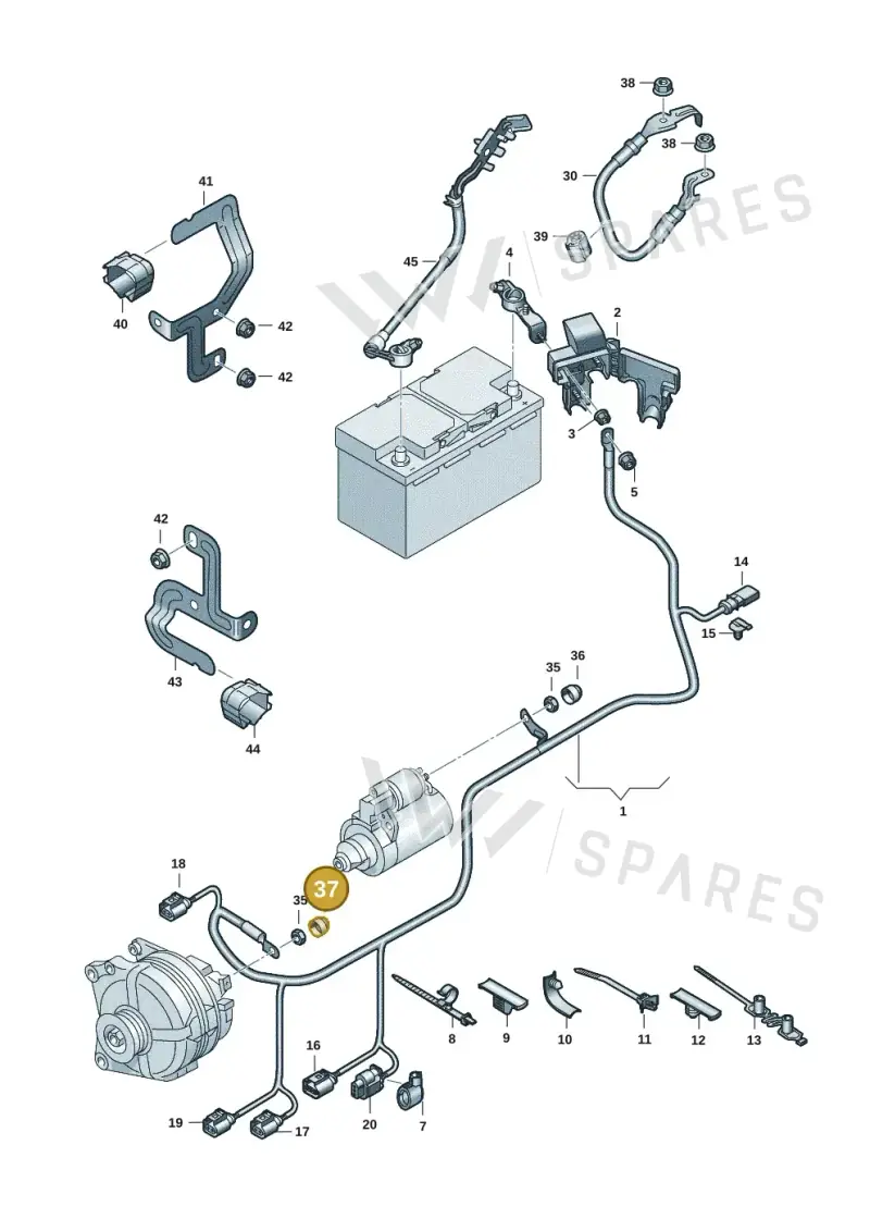 N90403002 — Volkswagen Passat estate (2023-) diagram 3j0971100, position 37