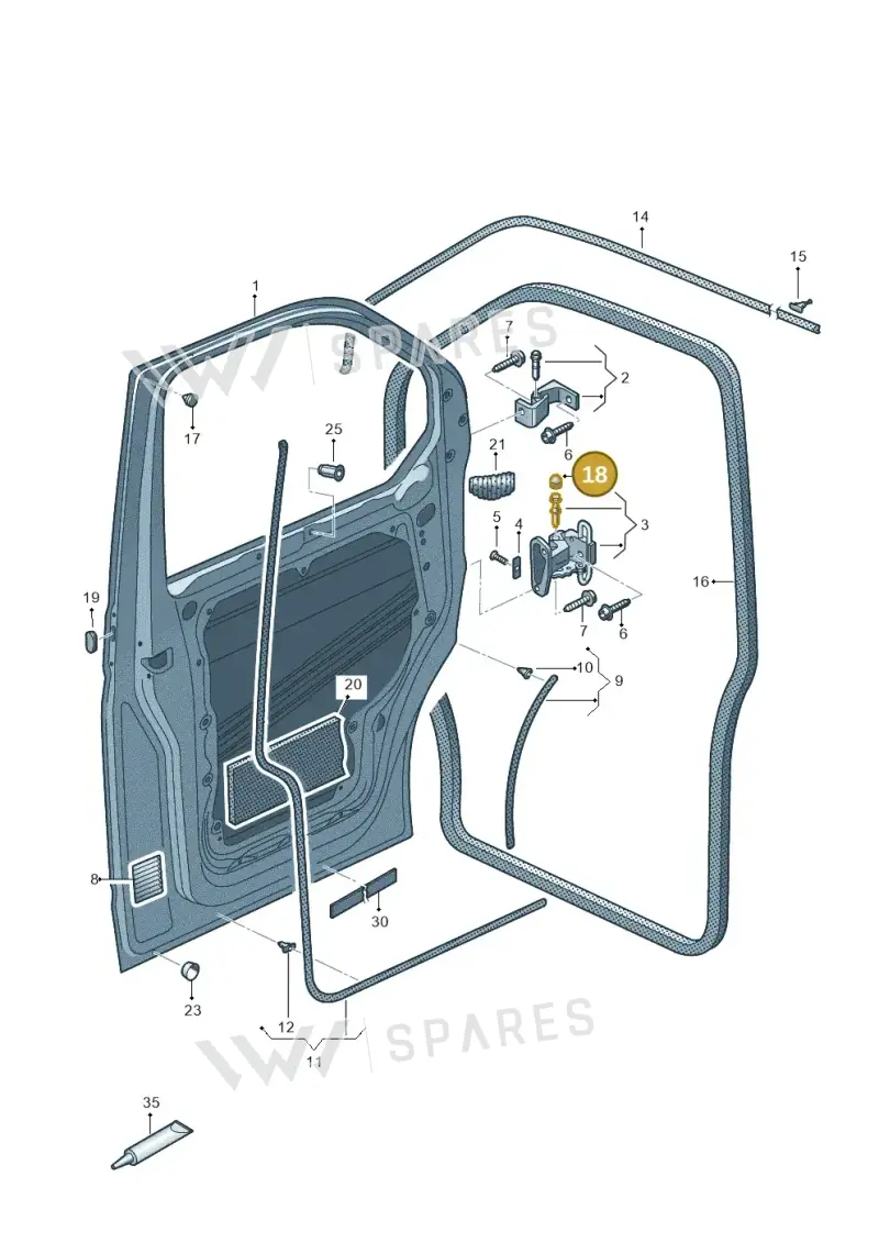 N90403003 — Volkswagen Transport. multivan (2019-2024) diagram 410831100, position 18