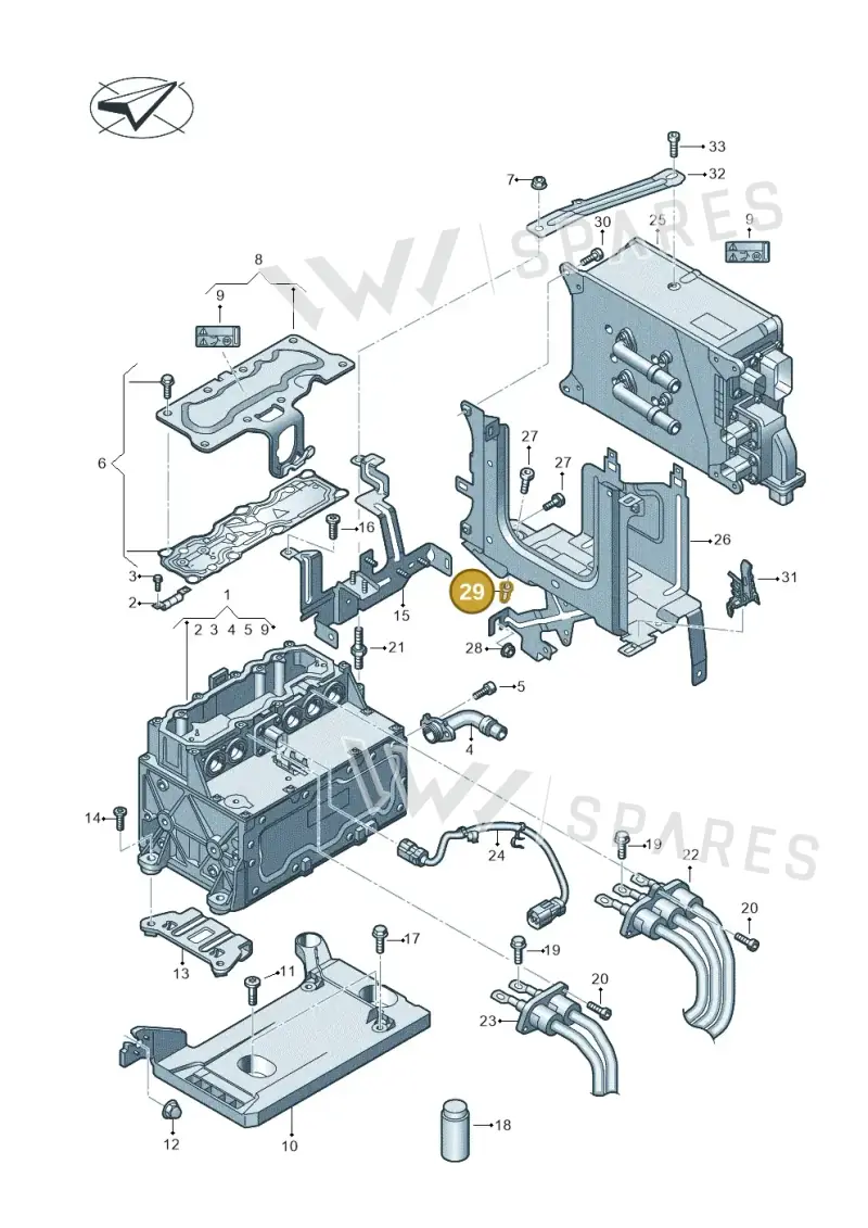 N90408504 — Volkswagen Golf 2.0 BlueMotion (2019-2024) diagram 793907800, position 29