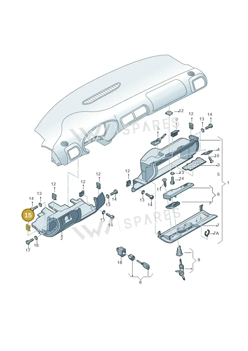 N90410102 — Audi A3/S3/QUATTRO (2000-2003) diagram 201857200, position 15