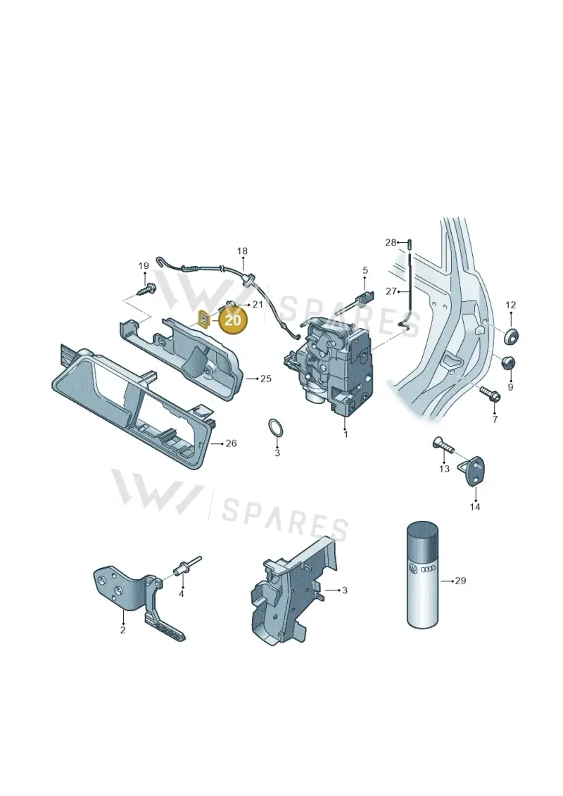 N90419003 — Volkswagen Caddy Maxi Kombi (2010-2015) diagram 443837000, position 20