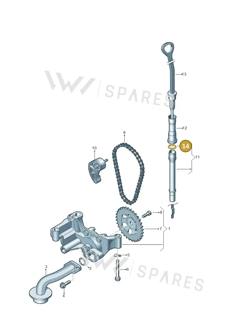 N90421101 — Volkswagen Jetta 2.0 (2015-2015) diagram 194115100, position 14