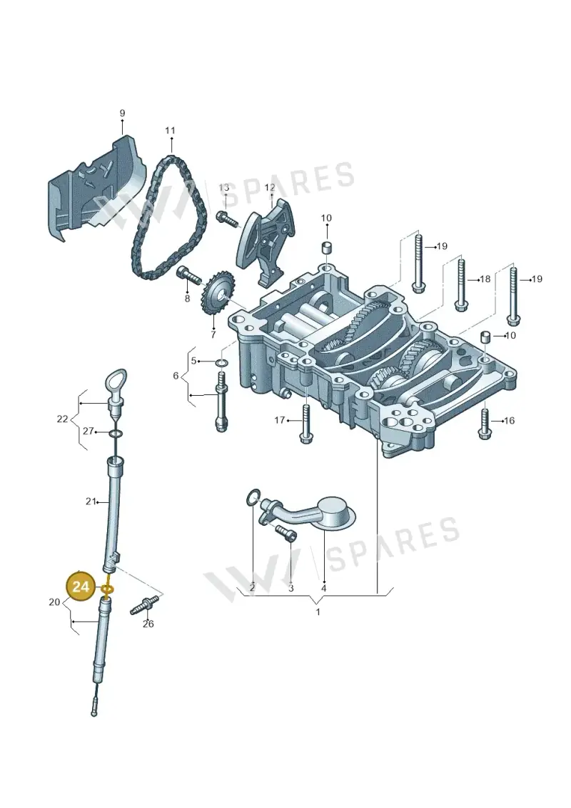 N90421101 — Volkswagen Scirocco 2.0 (2014-2017) diagram 786115090, position 24