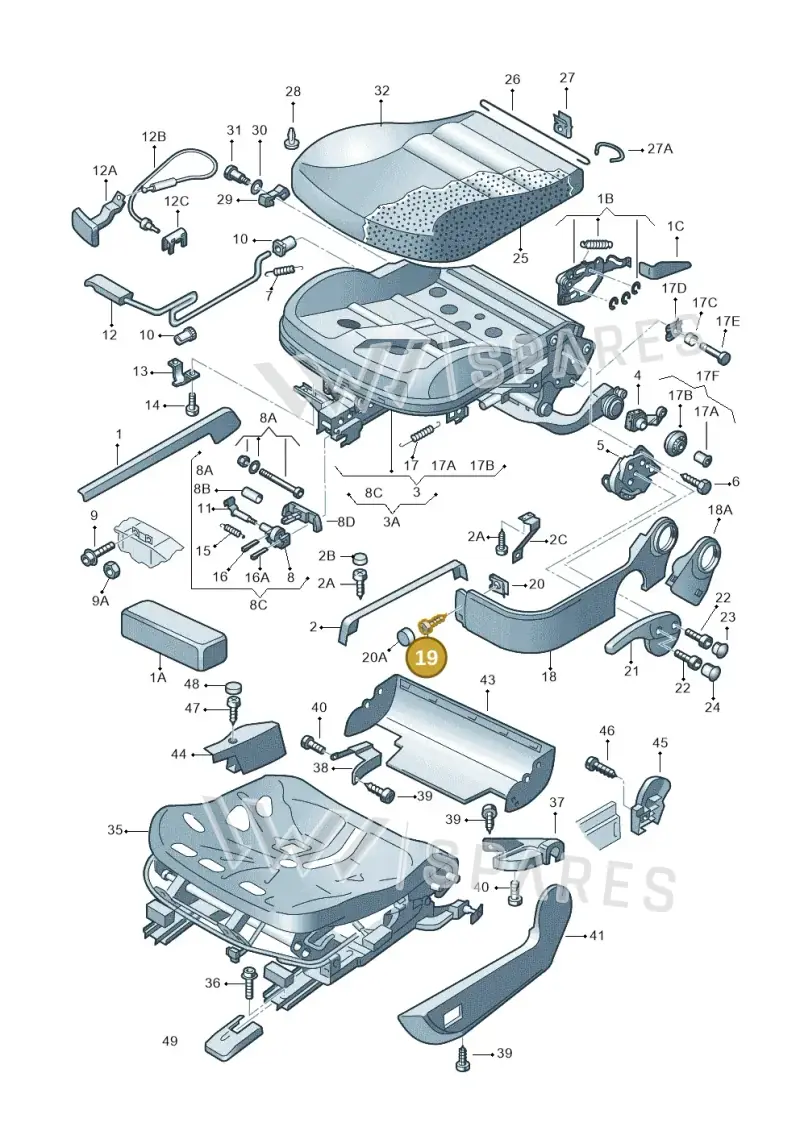 N90422901 — Volkswagen PASSAT                 00> (2000-) diagram 195881000, position 19