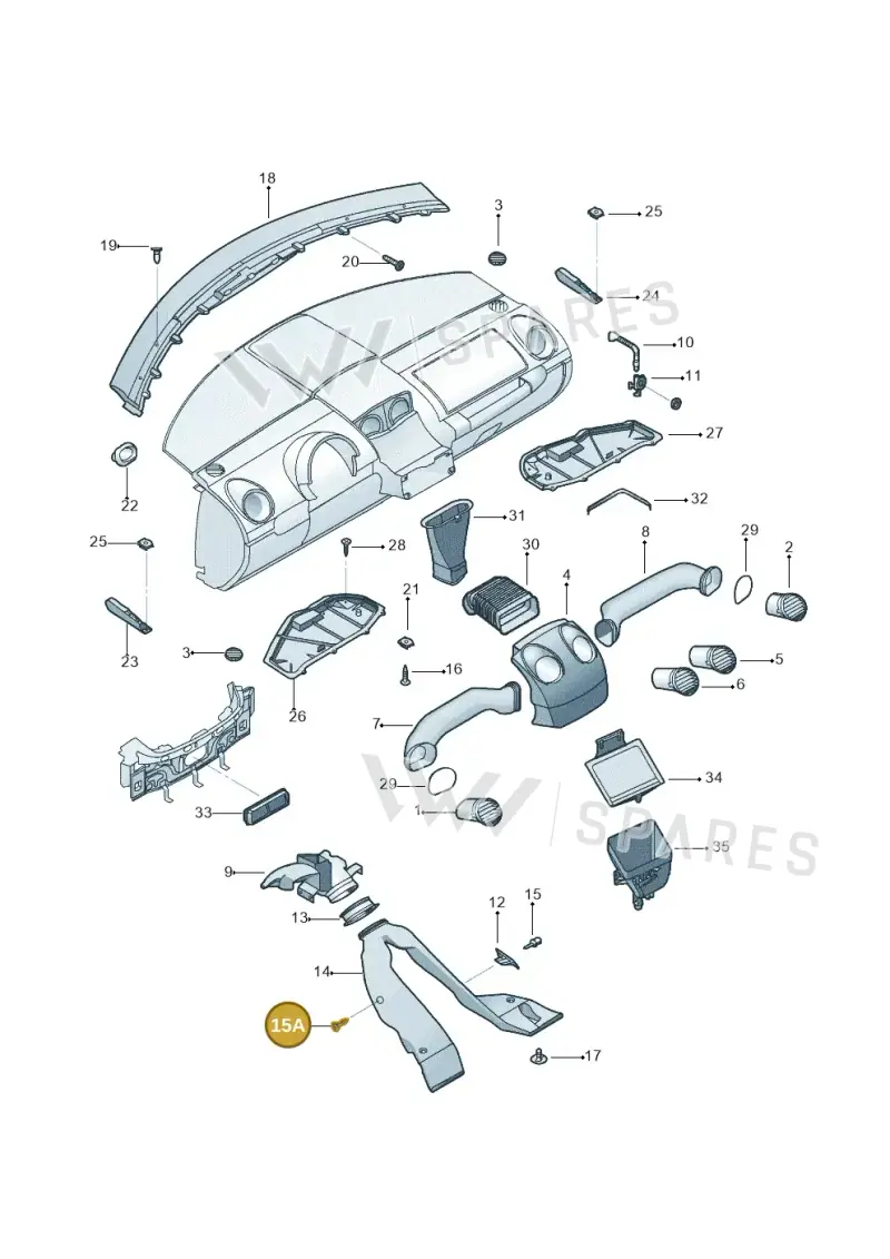 N90422901 — Volkswagen New Beetle             06> (2005-) diagram 206819320, position 15A