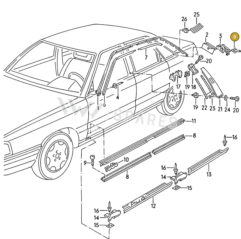 N90427901 — Audi V8 (1989-1993) diagram 090132010, position 5