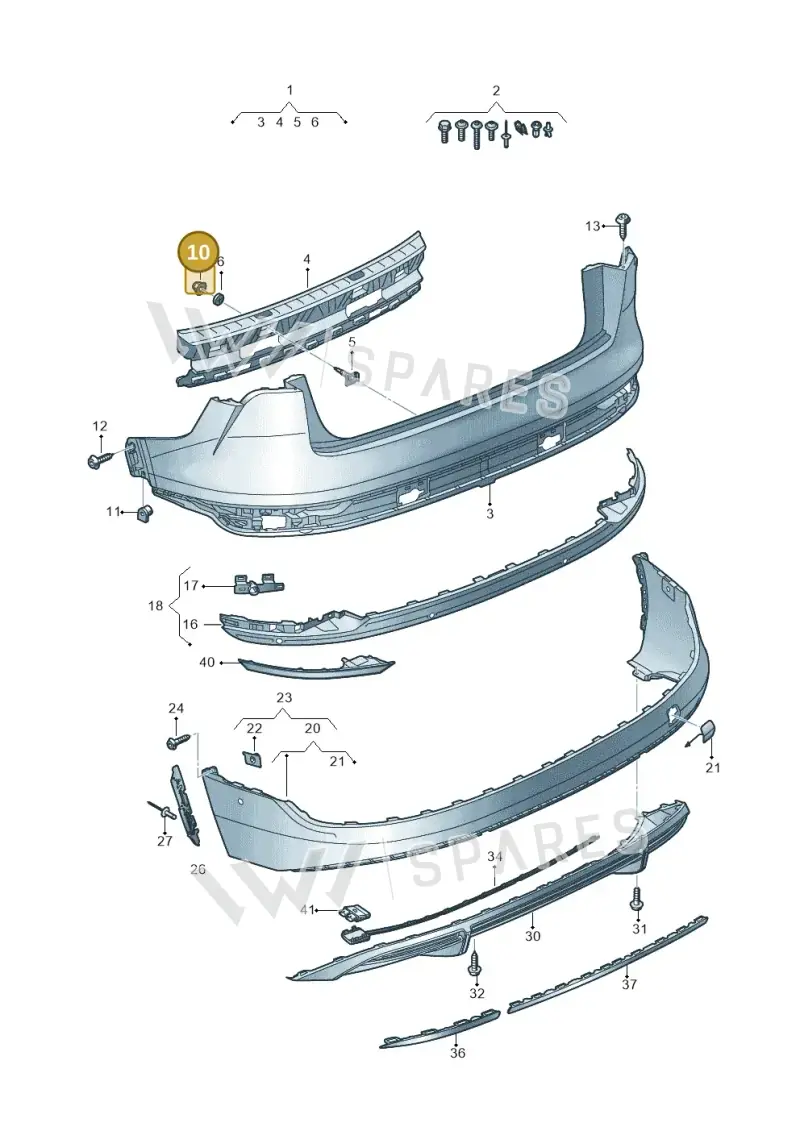 N90436904 — Audi Q8 e-tron (2018-2025) diagram 586807700, position 10