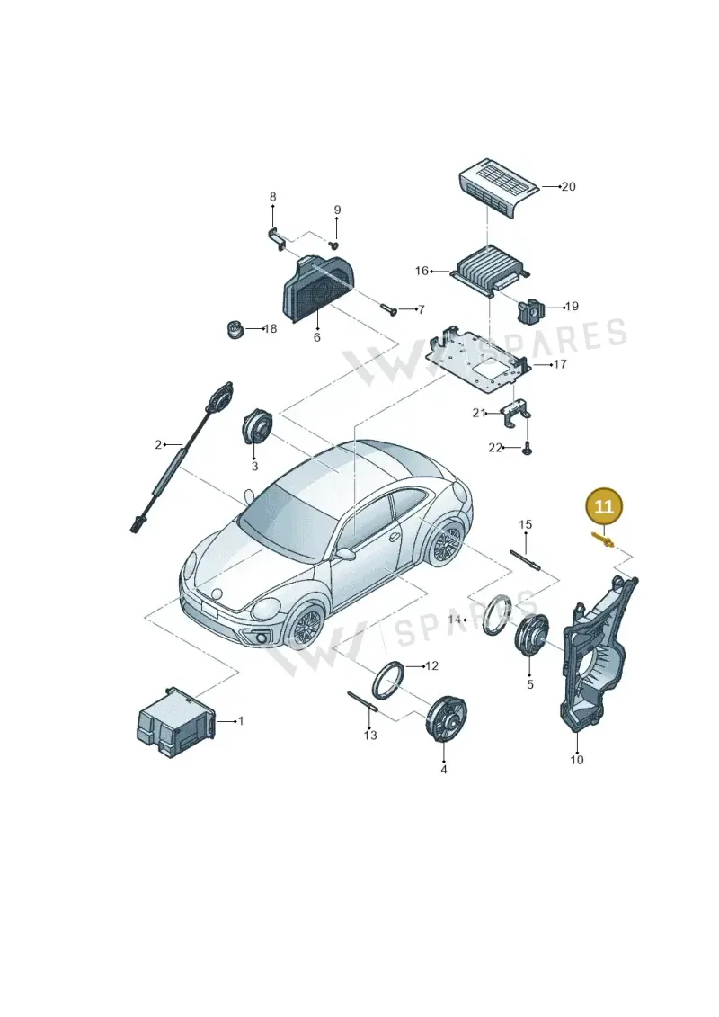 N90437401 — Volkswagen Beetle (2016-2019) diagram 801035350, position 11