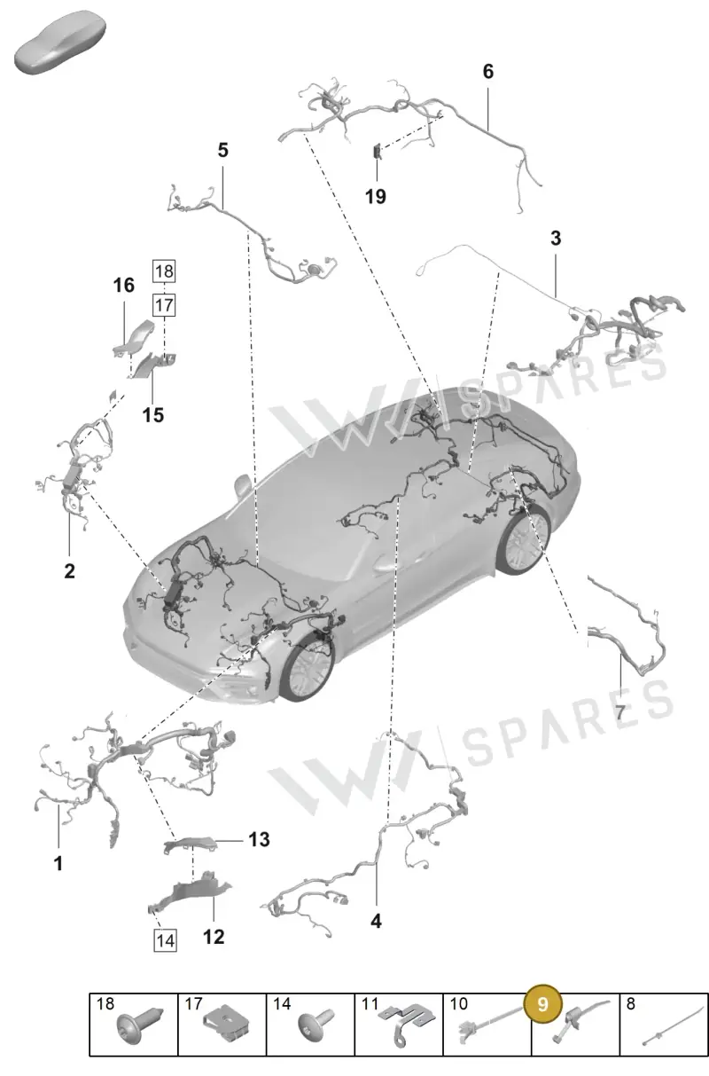 N90444901 — Porsche Panamera (2020-2023) diagram p58902031, position 9
