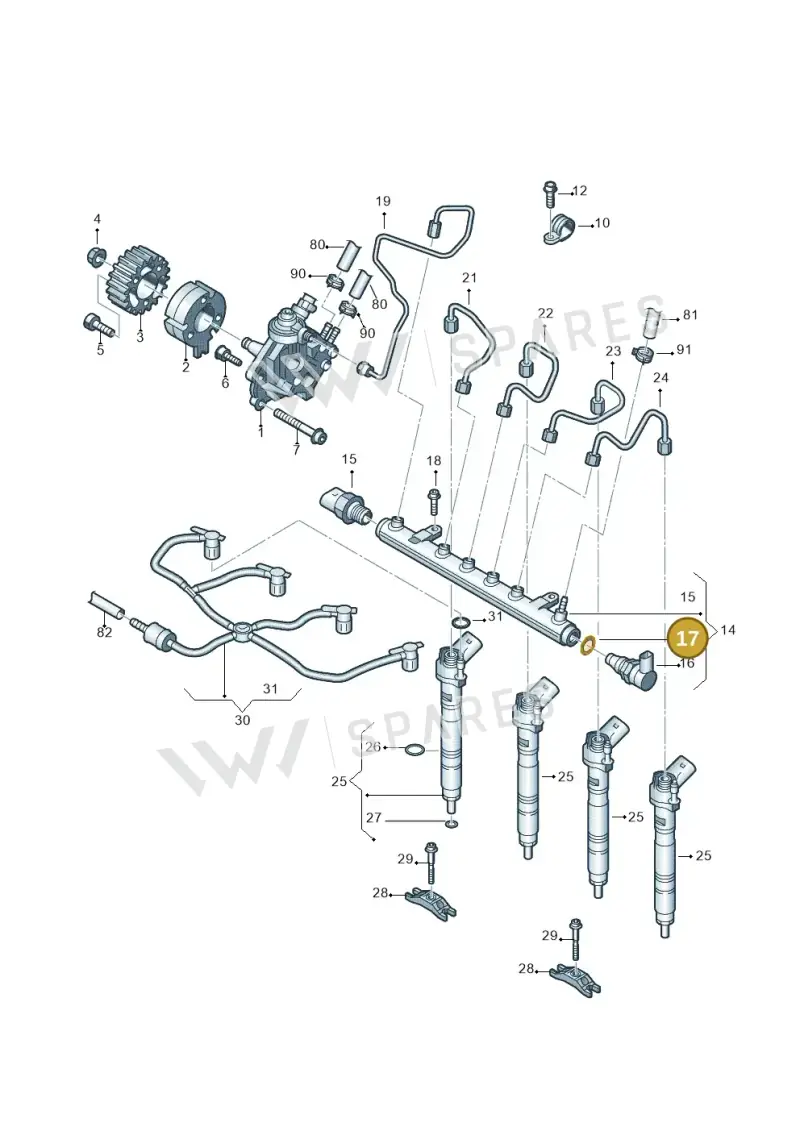 N90451902 — Volkswagen Amarok twin cab (2022-) diagram 683130450, position 17