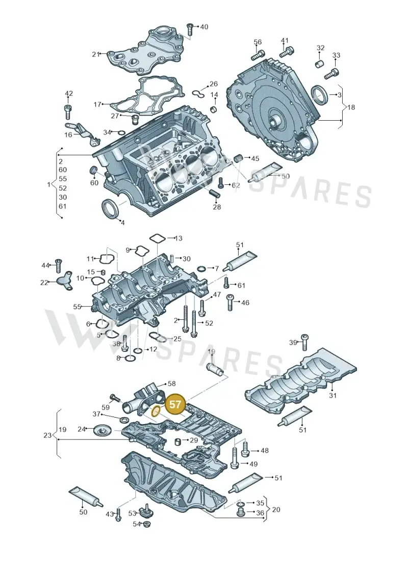 N90465002 — Audi RS4 Av. qu. 4.2 (2012-2015) diagram 695103000, position 57