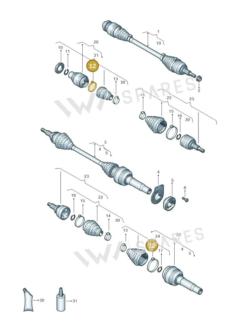 N90470601 — Volkswagen Caravelle (2015-2019) diagram 731407300, position 12