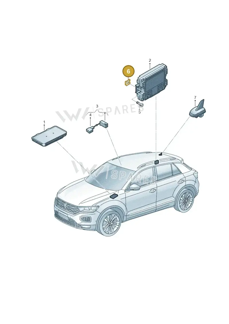 N90475903 — Volkswagen T-Roc BlueMotion (2017-2024) diagram 813035500, position 6
