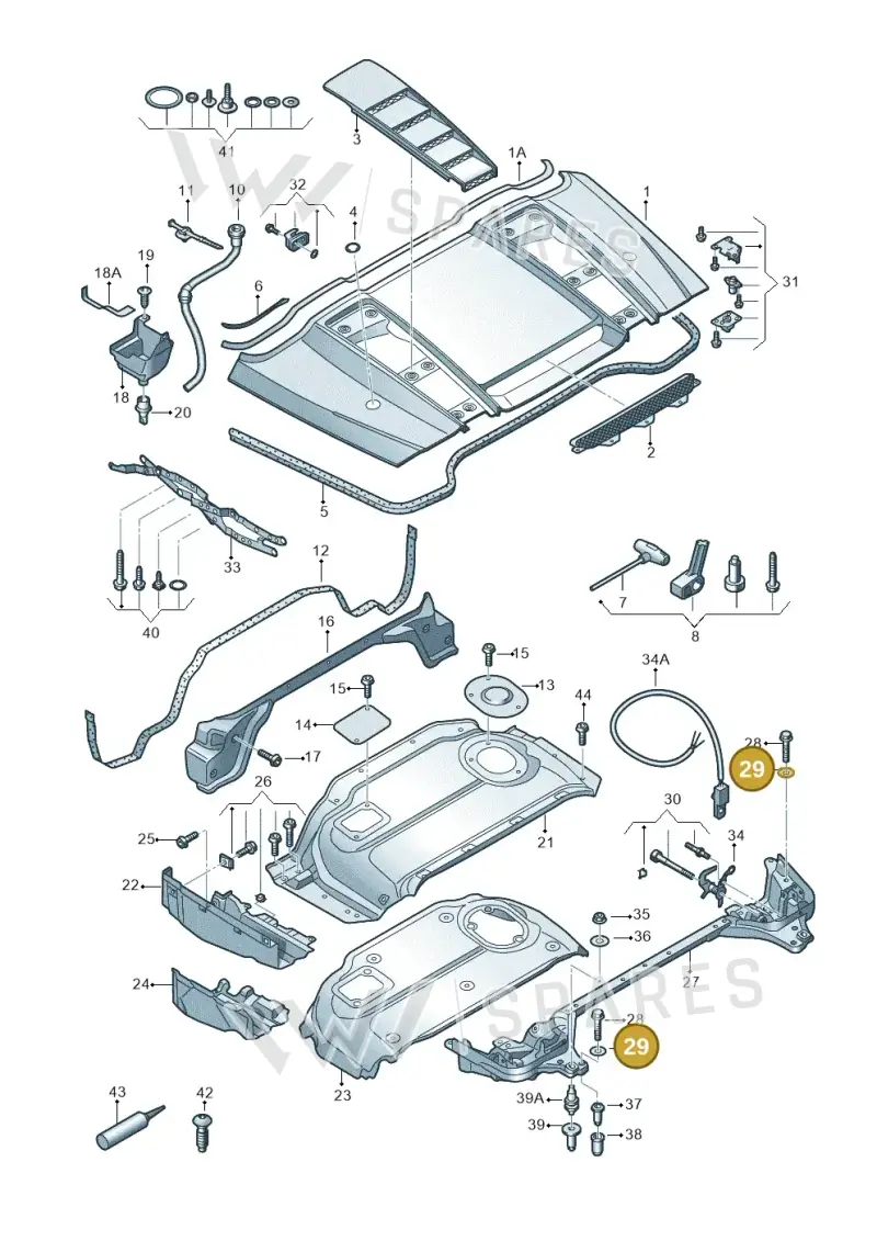 N90477302 — Audi R8 qu. 5.2 (2012-2015) diagram 618825700, position 29