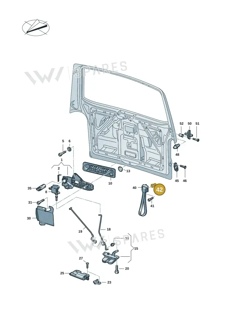 N90479203 — Volkswagen Transport. multivan (2019-2024) diagram 7ep827100, position 42