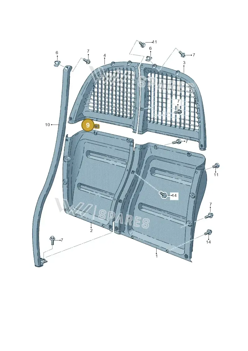 N90482301 — Volkswagen CADDY-KOMBI/KASTENW.   06> (2005-) diagram 173863900, position 9