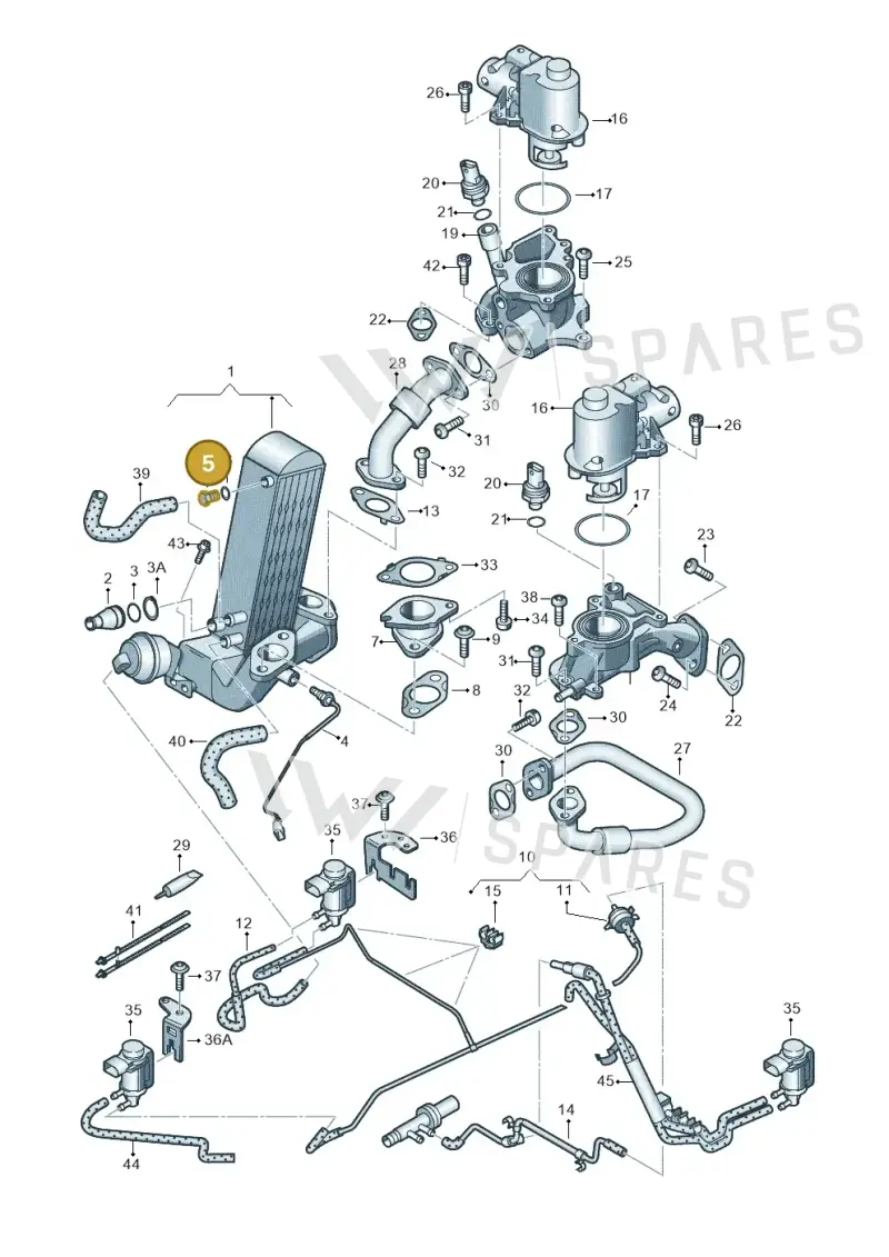 N90483204 — Volkswagen Touareg BlueMotion (2014-2018) diagram 693131500, position 5