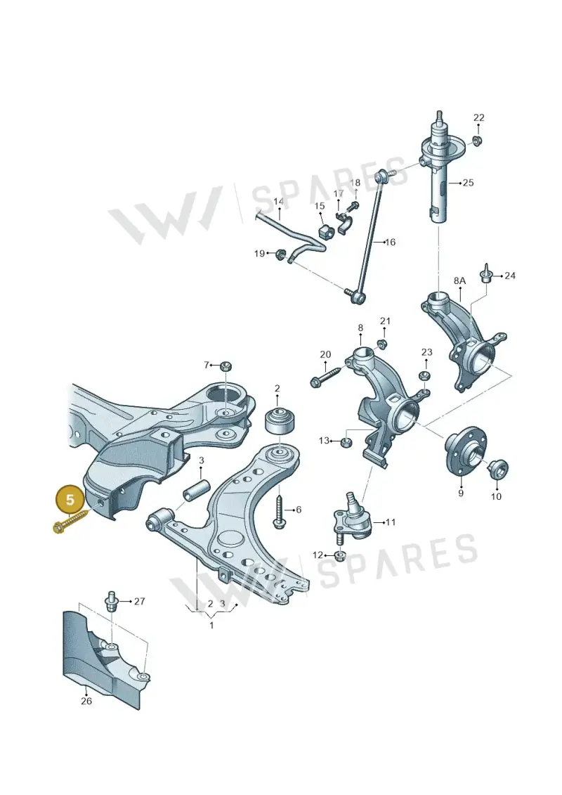 N90484004 — Volkswagen Polo (2010-2015) diagram 657407000, position 5