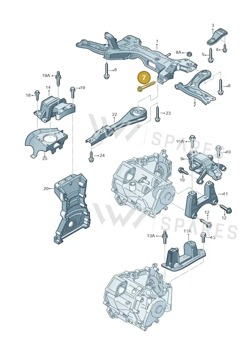 N90484004 — Volkswagen Polo (2009-2014) diagram 677199250, position 7