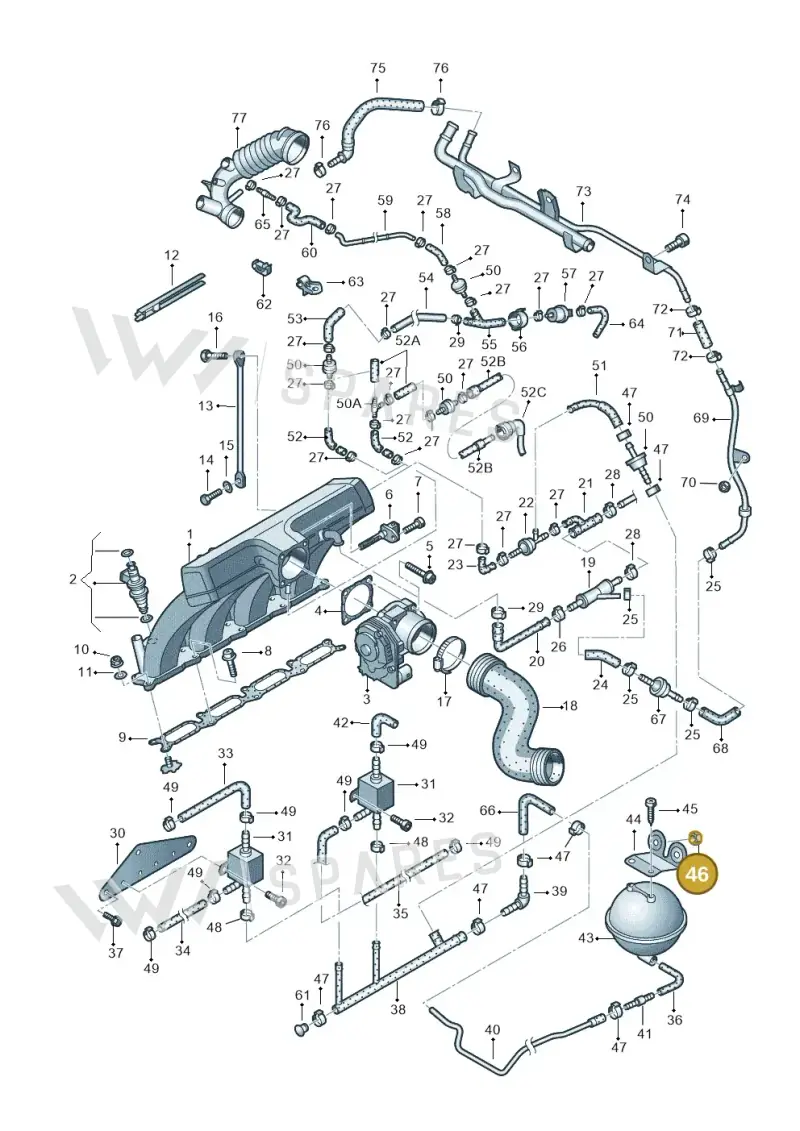 N90486101 — Volkswagen PASSAT                 00> (2000-) diagram 404133250, position 46