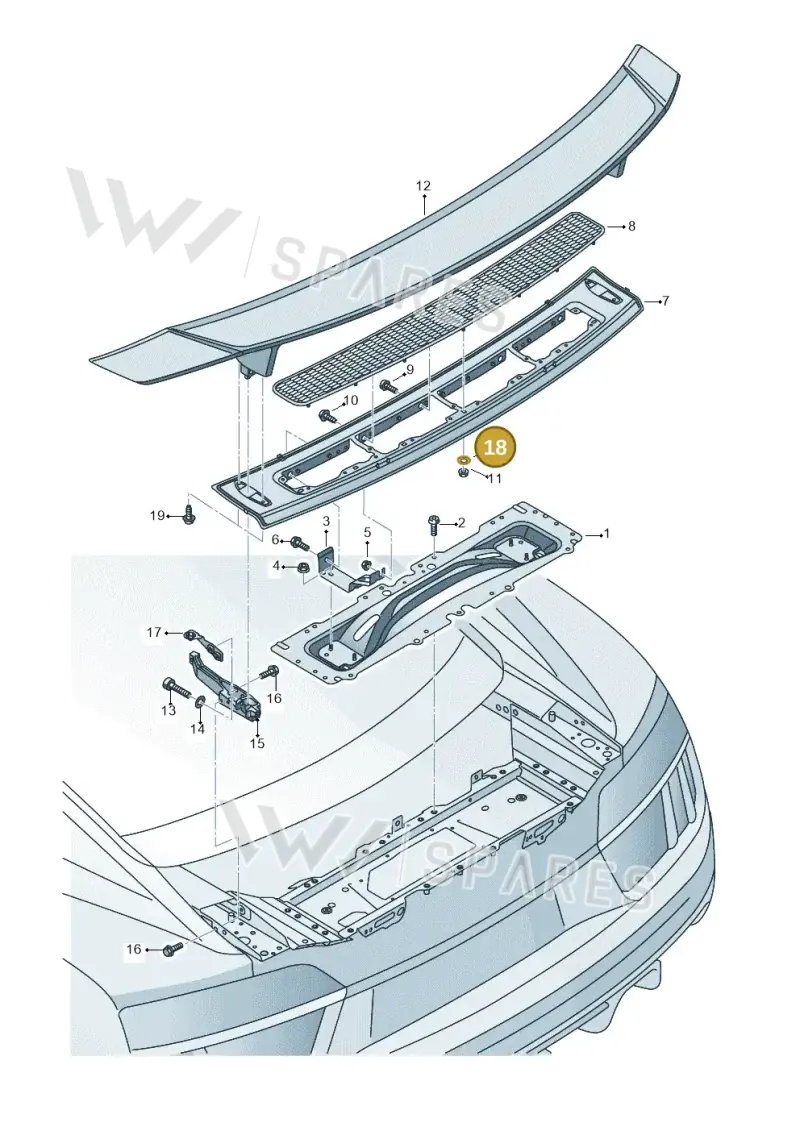 N90496901 — Audi R8 Spyder (2015-2024) diagram 872827510, position 18