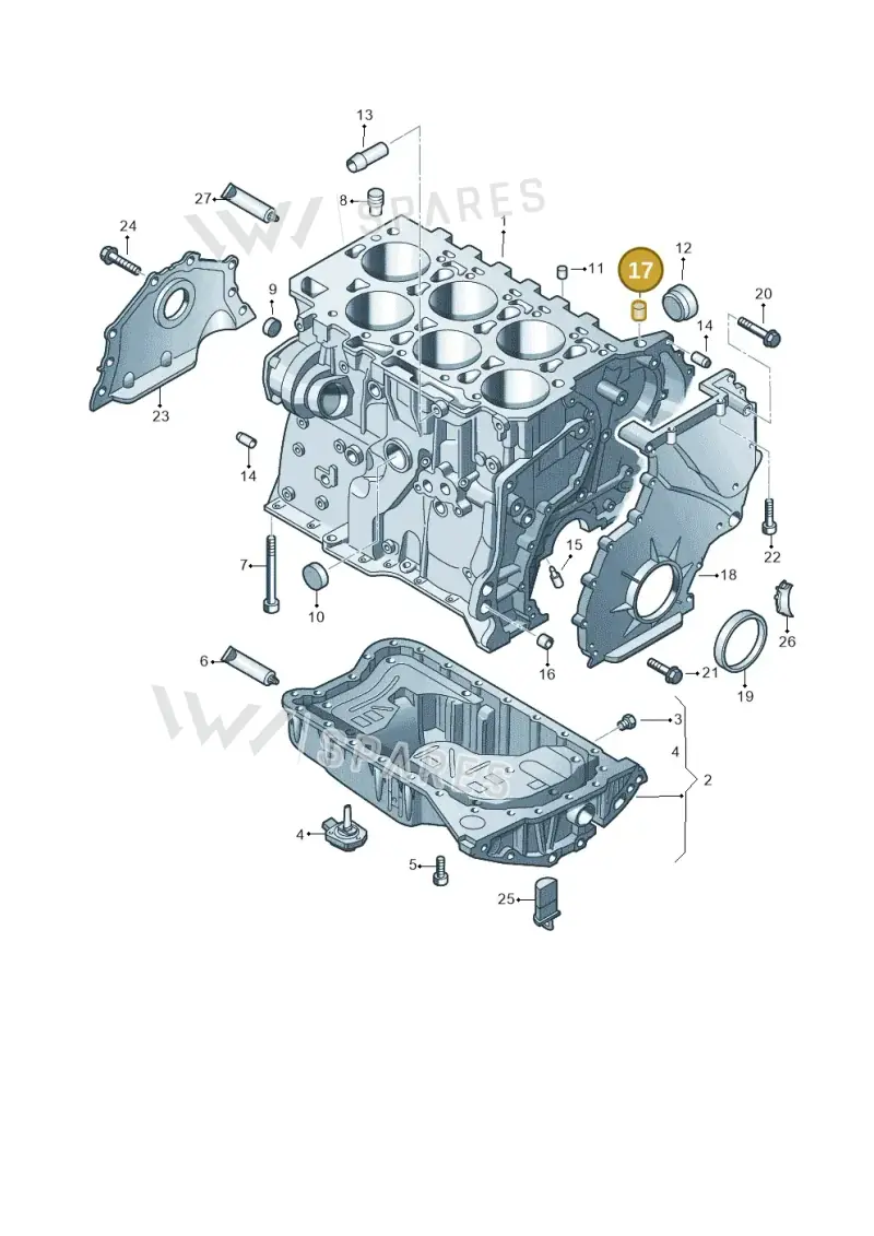 N90502601 — Volkswagen Touareg BlueMotion (2014-2018) diagram 787103100, position 17