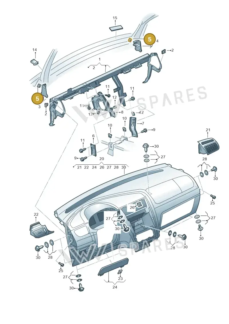 N90507604 — Volkswagen Spacefox (2014-2019) diagram 515857000, position 5