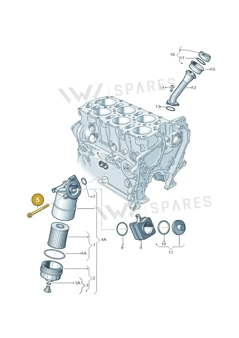 N90520201 — Volkswagen Jetta/Wagon (2002-2006) diagram 230115700, position 5