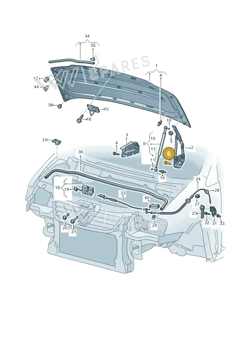 N90520202 — Volkswagen Caddy Maxi Kombi (2010-2015) diagram 694823100, position 6