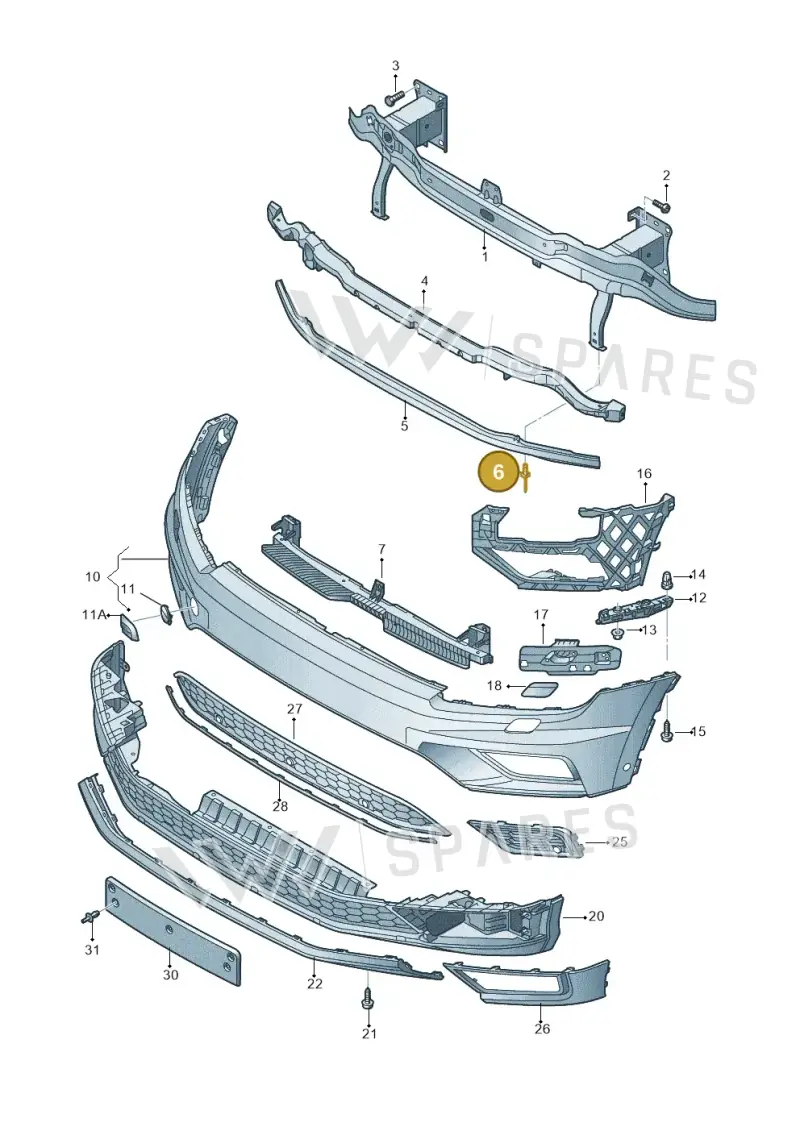 N90528204 — Volkswagen Tiguan 2.0 4Motion (2016-2024) diagram 884807000, position 6