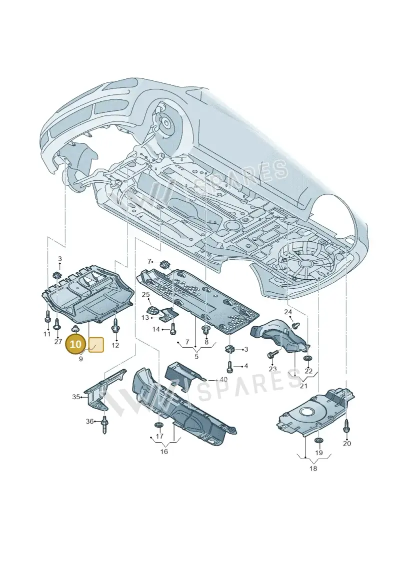 N90533301 — Volkswagen Touran 2.0 (2010-2015) diagram 694825100, position 10