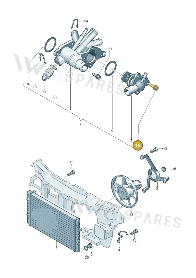 N90537502 — Volkswagen LUPO/3L TDI (2003-2005) diagram 231121750, position 18