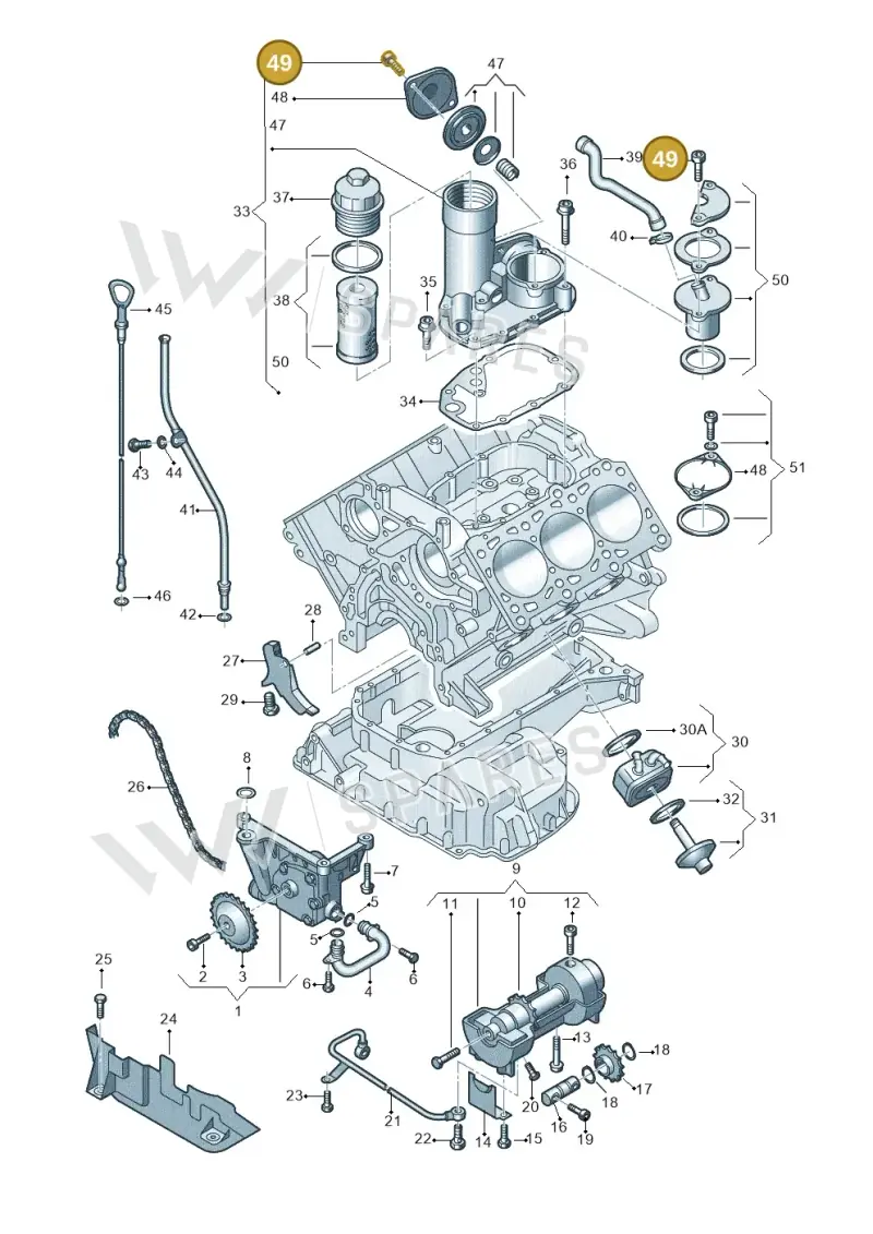 N90537502 — Audi A4/S4/Av./qu.     05> (2005-) diagram 260115450, position 49