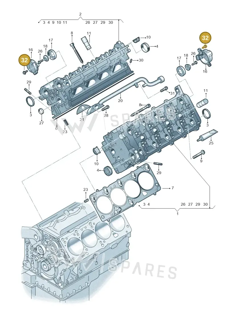 N90537502 — Audi RS6 qu. (2003-2004) diagram 290103400, position 32