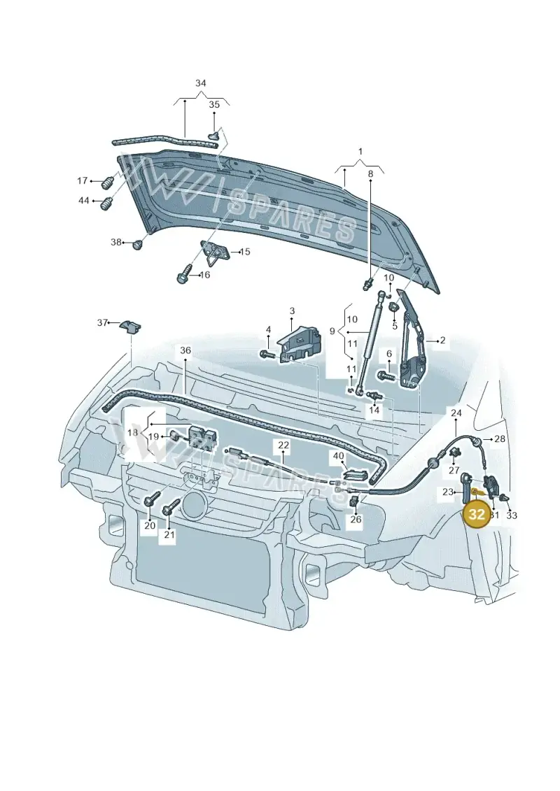 N90548803 — Volkswagen Caddy Maxi Kombi (2010-2015) diagram 694823100, position 32