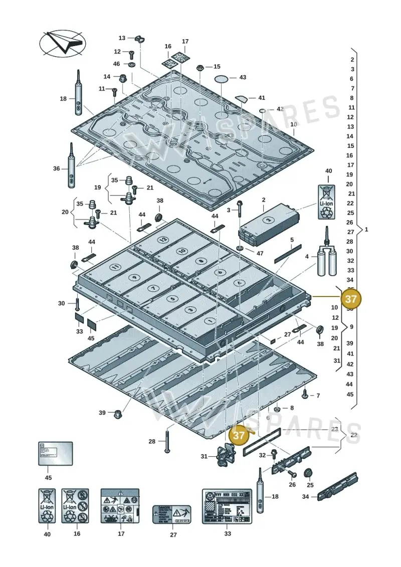 N90551603 — Volkswagen ID.7 Limousine Pro (2023-) diagram 082915053, position 37