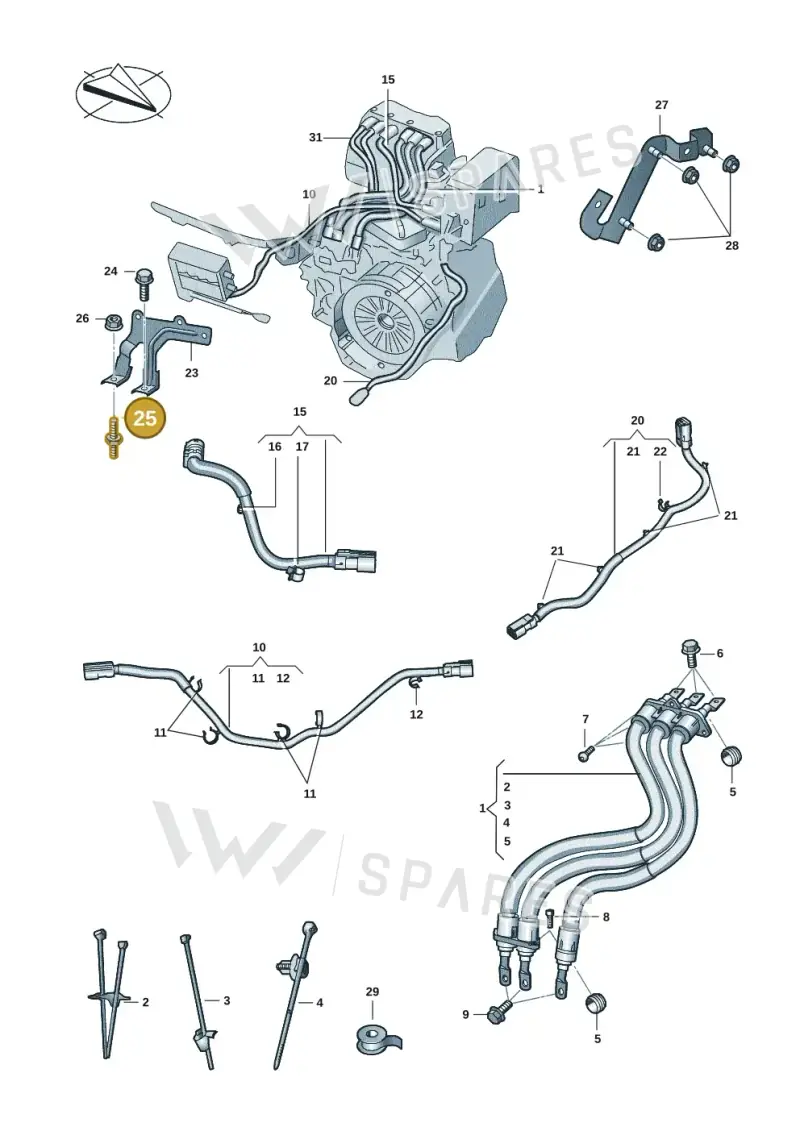 N90551603 — Volkswagen Multivan (2021-) diagram 5h0970005, position 25