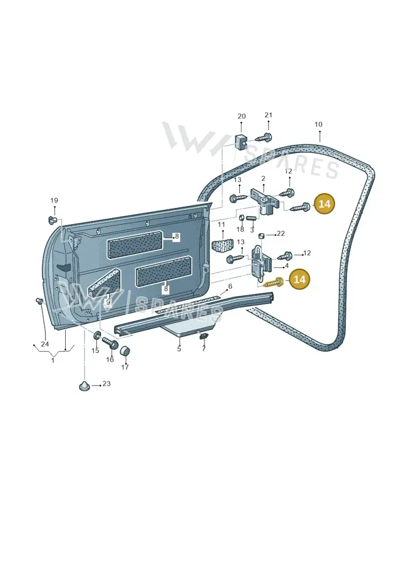 N90556401 — Audi A3/S3/QUATTRO (2000-2003) diagram 201831100, position 14