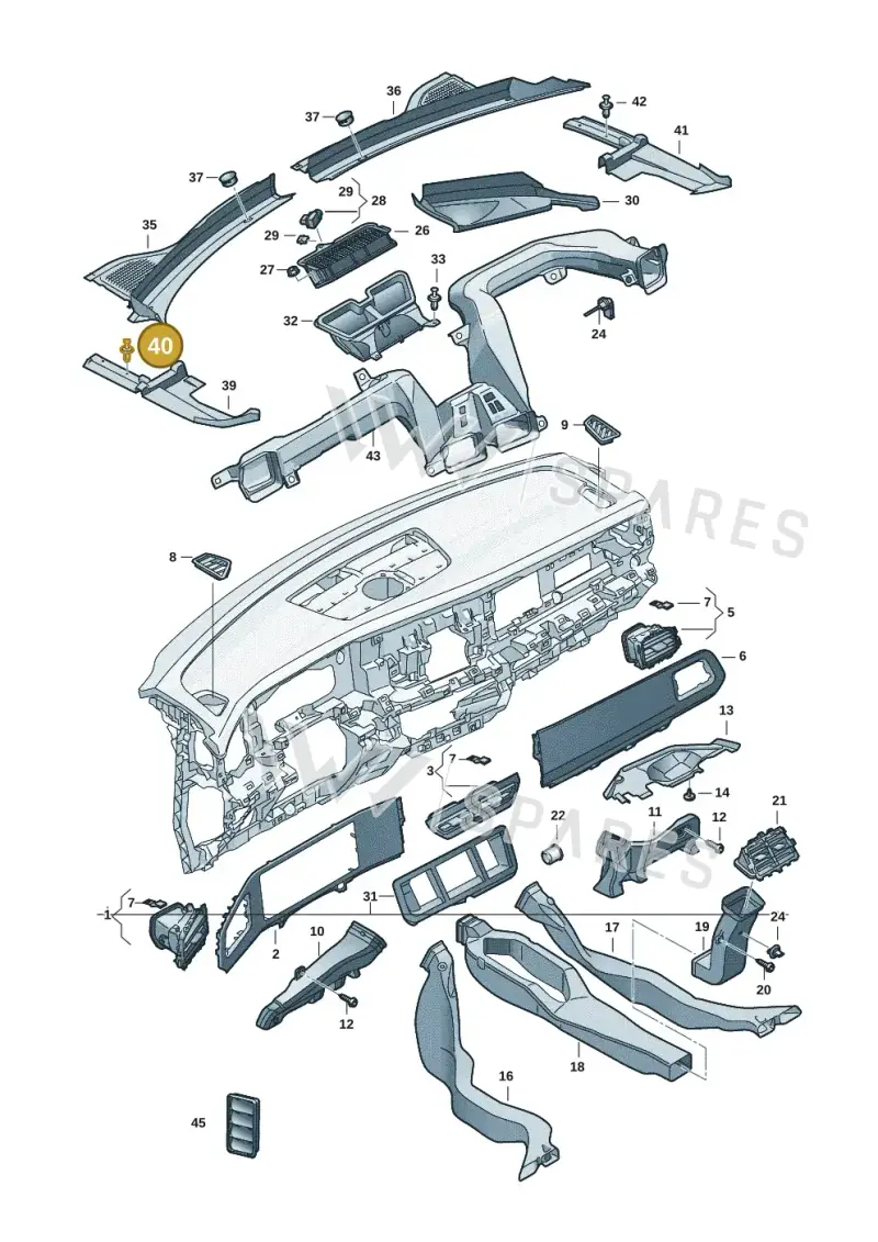 N90558401 — Volkswagen Tiguan 2.0 (2023-) diagram 57x819300, position 40