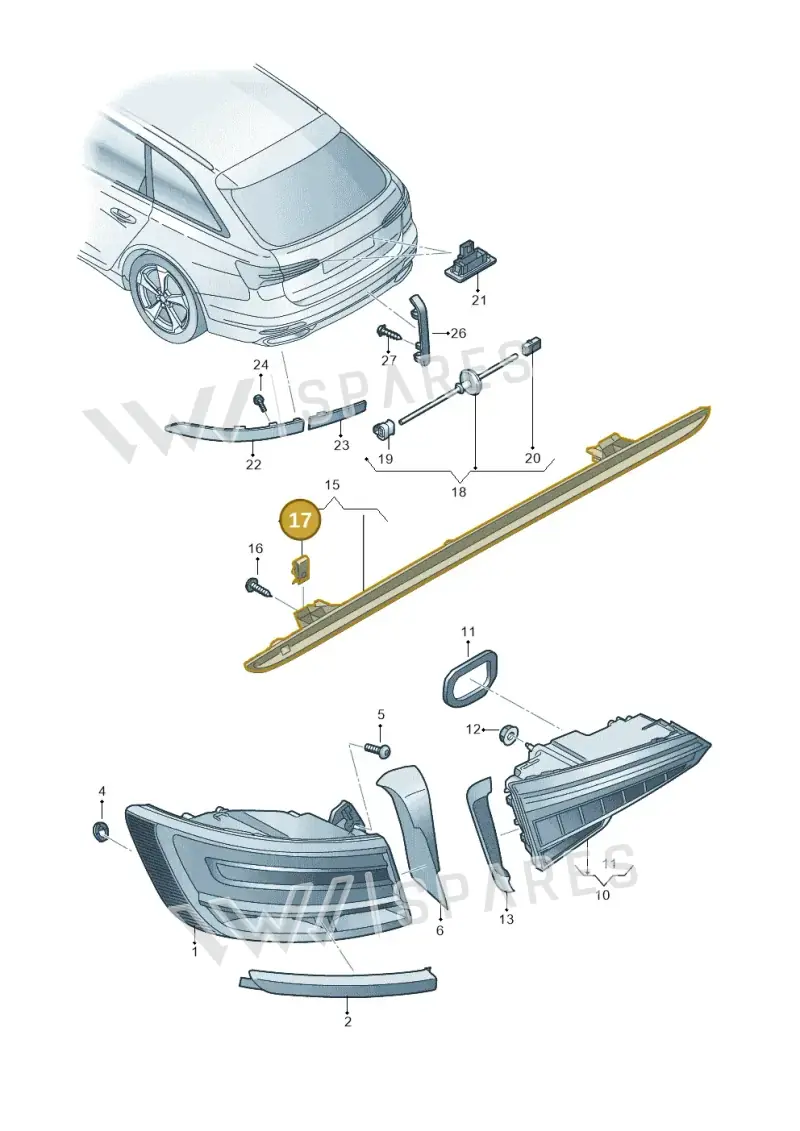 N90559101 — Audi RS6 Avant (2019-2025) diagram 430945000, position 17