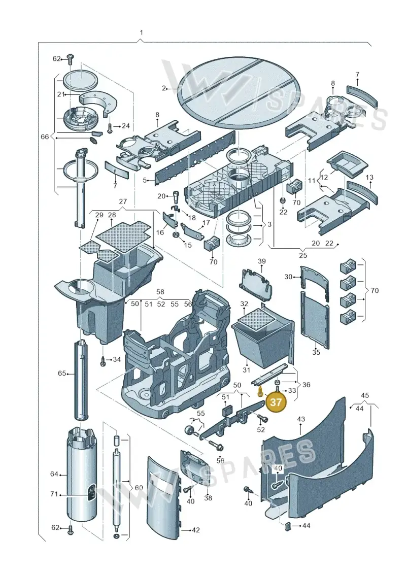 N90562401 — Volkswagen Caravelle (2015-2019) diagram 410861200, position 37
