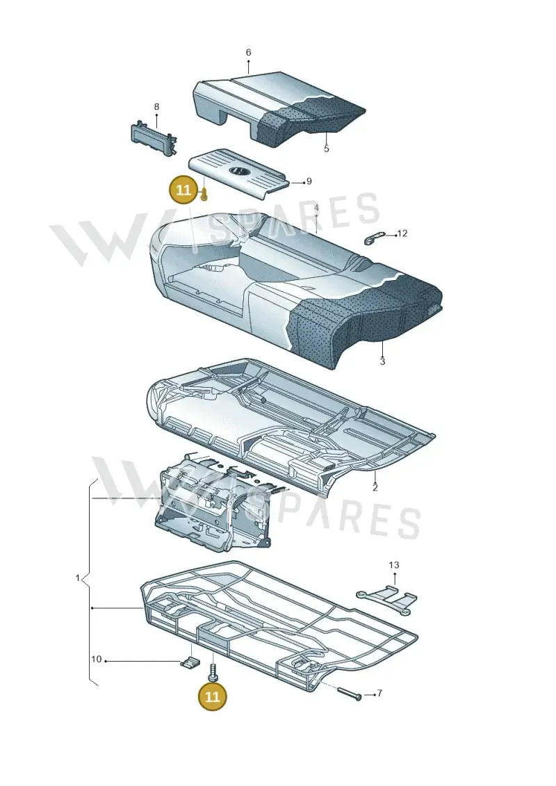 N90562401 — Volkswagen Polo (2008-2009) diagram 461885470, position 11