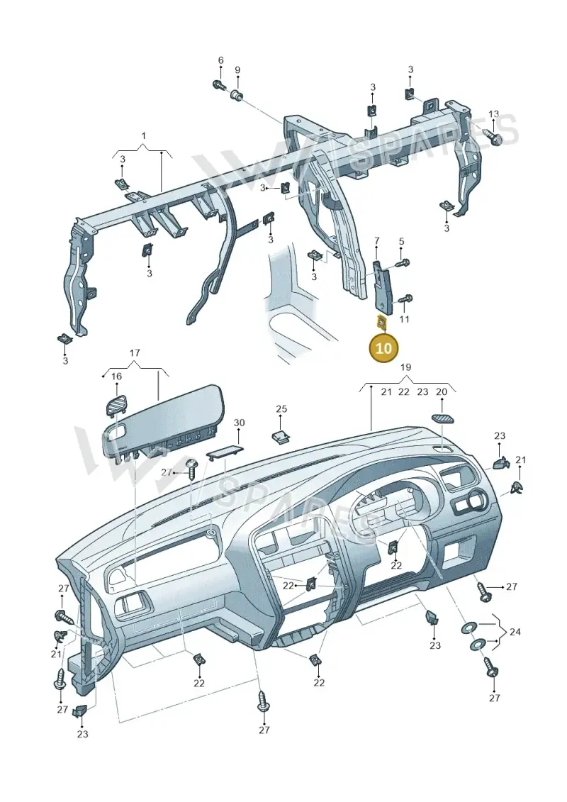 N90567202 — Volkswagen Polo (2009-2014) diagram 677857000, position 10
