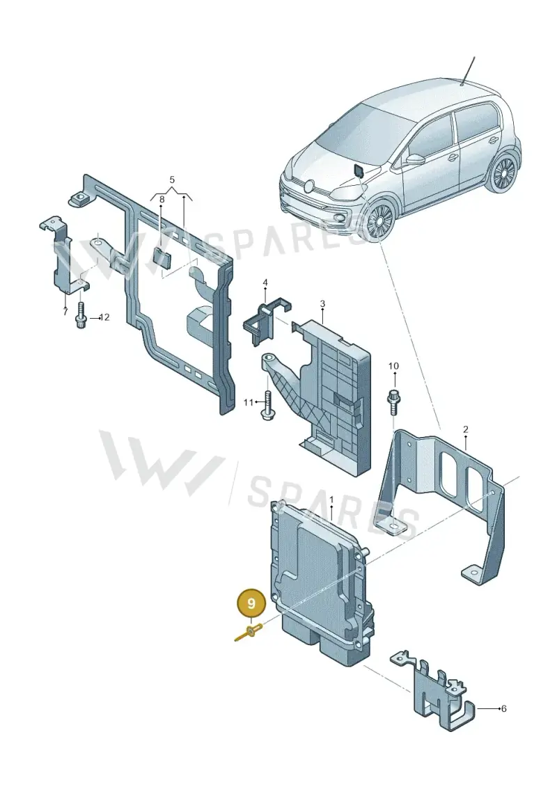 N90576301 — Volkswagen Up! 1.0 BlueMotion (2016-2023) diagram 892906220, position 9
