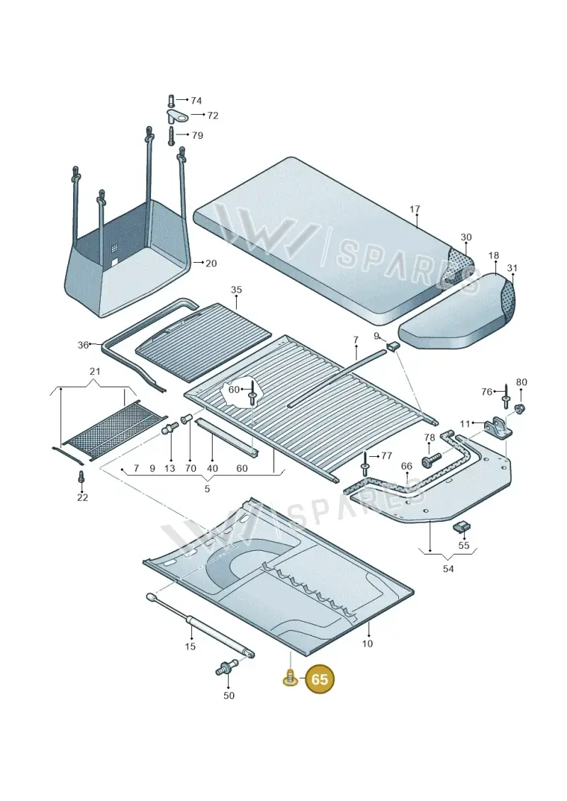 N90584101 — Volkswagen Caravelle (2015-2019) diagram 452067000, position 65