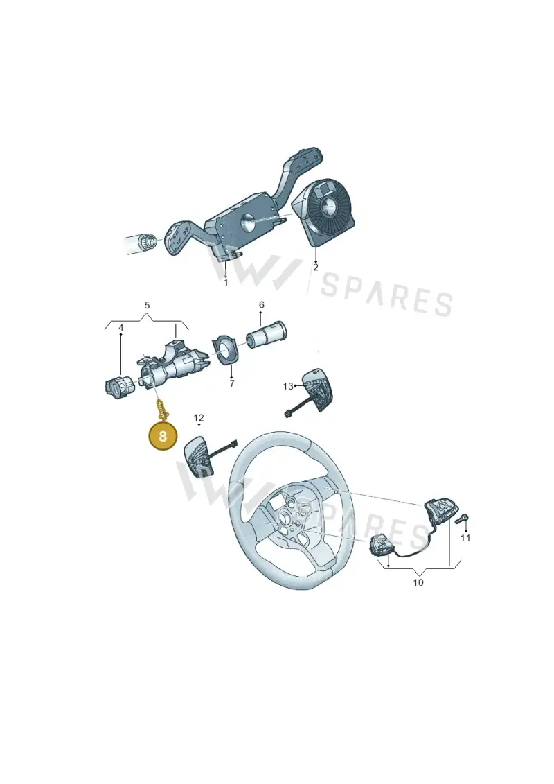 N90584502 — Volkswagen Amarok twin cab (2022-) diagram 861953500, position 8